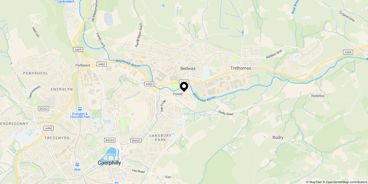 Approximate location of Rudry Road, Rudry, Caerphilly, CF83 3DT
